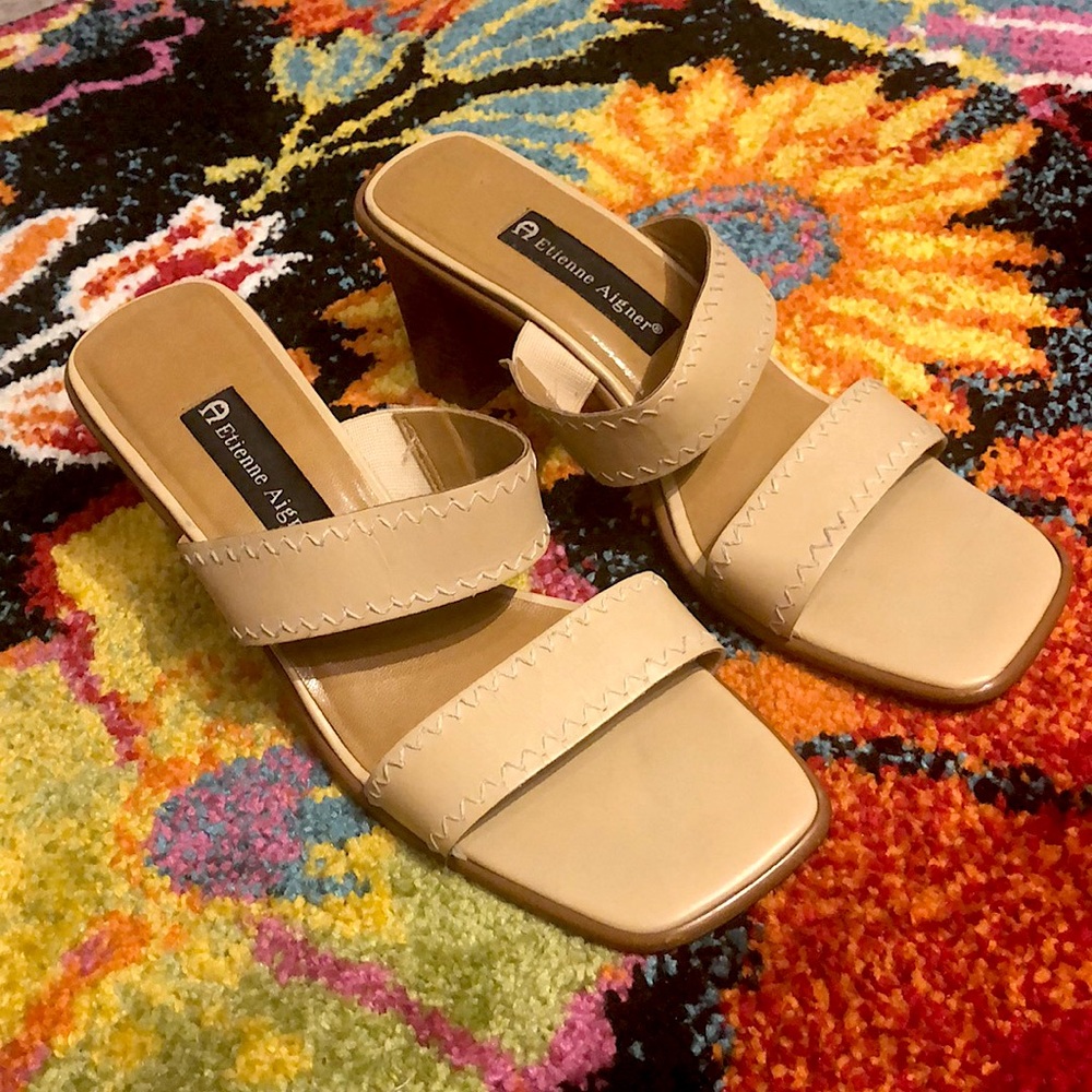 Etienne Aigner Threaded Strap Heeled Sandals